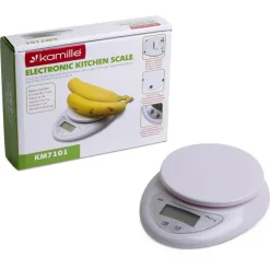 Waga kuchenna elektroniczna z wyświetlaczem LCD biała KM 7101 Kamille