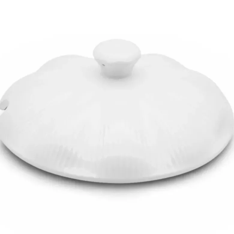 Waza porcelanowa z pokrywką biała do zup 2.4 L okrągła TRAGAR