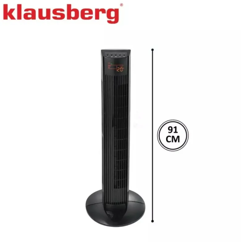 Wentylator podłogowy kolumnowy Klausberg KB 7875 wiatrak stojący 45W LCD pilot