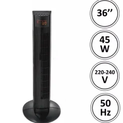 Wentylator podłogowy kolumnowy Klausberg KB 7875 wiatrak stojący 45W LCD pilot