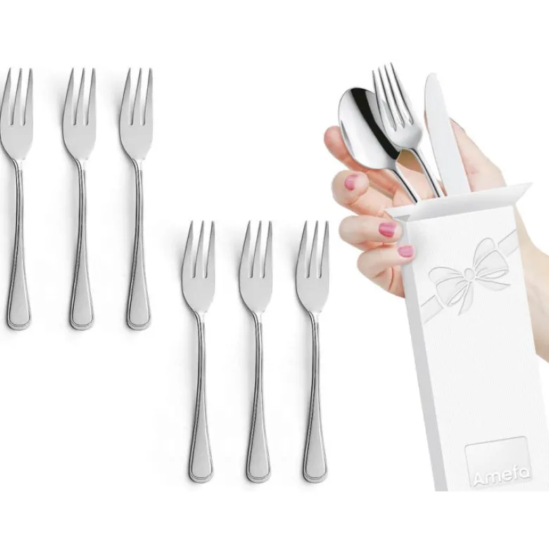 Widelczyki do restauracji Amefa Bologna 1570 do ciasta 6szt na wesela