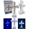 Wkład LED do znicza figurka krzyża 13x8 cm białe światło