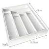 Wkład rozsuwany do szuflady biały na sztućce 52x43x5 cm Kinghoff KH 1748 bambusowy organizer