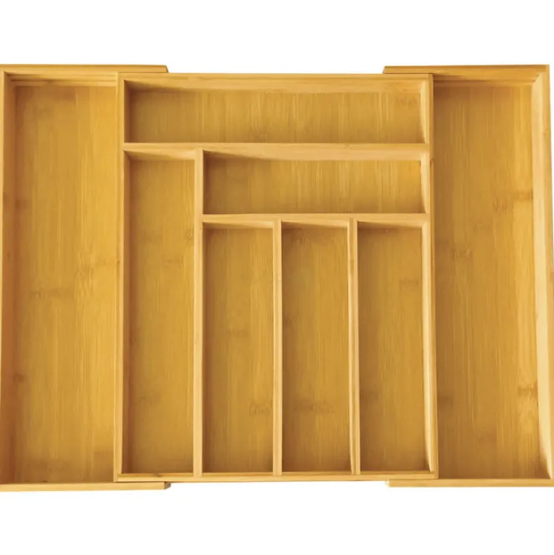 Wkład rozsuwany do szuflady na sztućce 33/52x43x5 cm King Hoff KH 1501 Bambusowy Organizer