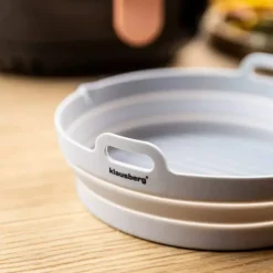 Wkłady silikonowe do frytkownicy 20 cm zestaw 2 sztuki forma do pieczenia okrągła Klausberg KB 7789