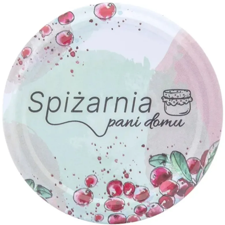 Zakrętki do słoików na przetwory Spiżarnia Pani Domu pastelowe 6,6 cm zestaw 10 szt - 4-zaczepowe FI66 Altom Design
