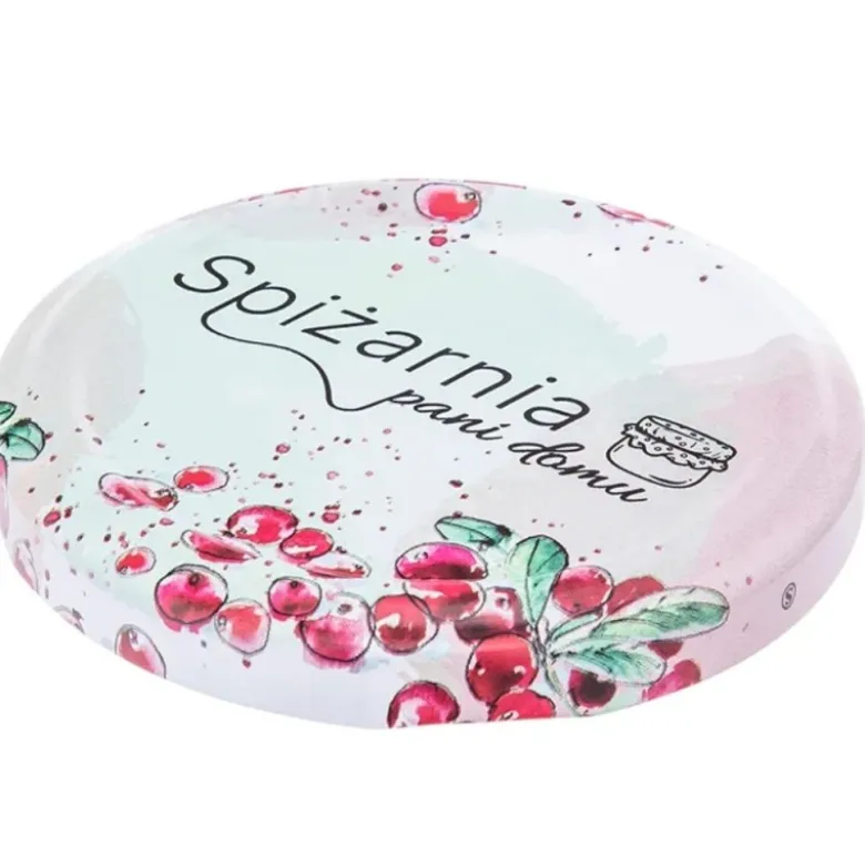 Zakrętki do słoików na przetwory Spiżarnia Pani Domu pastelowe 6,6 cm zestaw 10 szt - 4-zaczepowe FI66 Altom Design