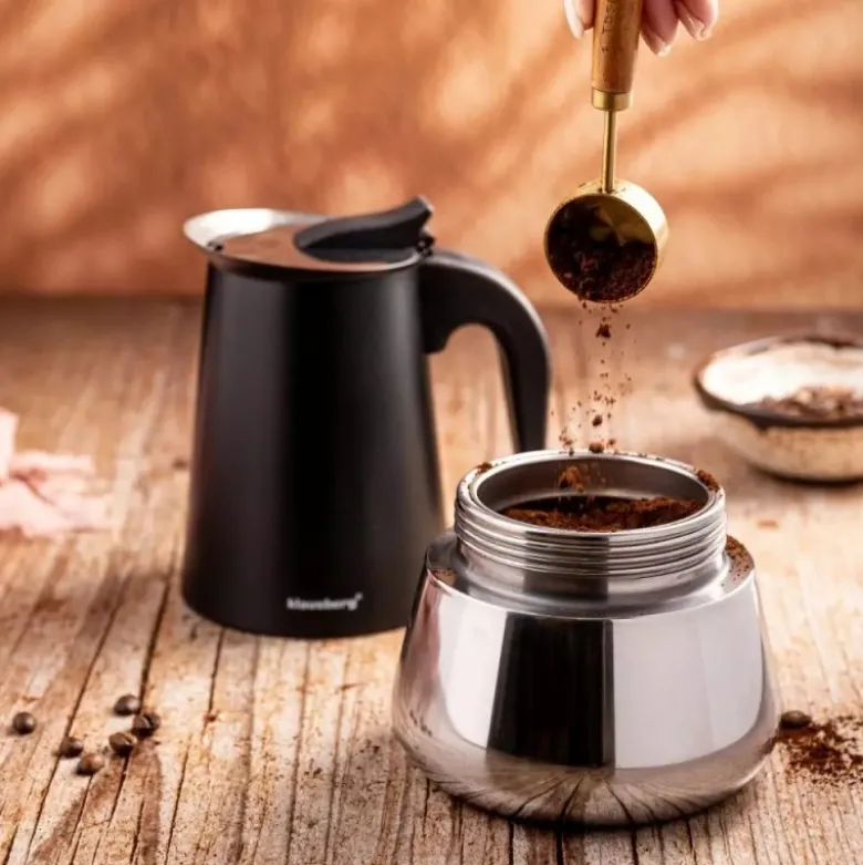 Zaparzacz do kawy espresso ze stali nierdzewnej 600 ml na 12 filiżanek Klausberg