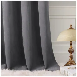 Zasłony grube Velvet na taśmie 140x250 cm czarne