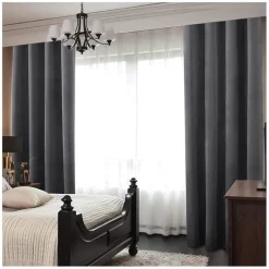 Zasłony grube Velvet na taśmie 140x250 cm szarość pałacu