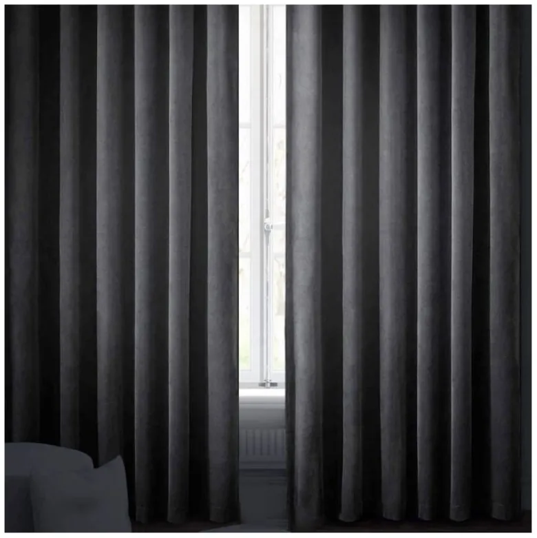 Zasłony grube Velvet na taśmie 140x250 cm srebrzysty blask