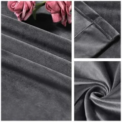 Zasłony grube Velvet na taśmie 140x250 cm srebrzysty blask