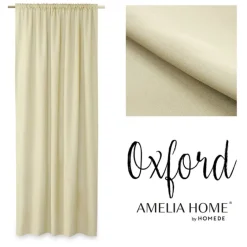 Zasłony na taśmie 140x250 Oxford grube beżowe