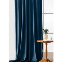 Zasłony zaciemniające na taśmie Cotton World Velvet na taśmie 140x250 cm turkusowe