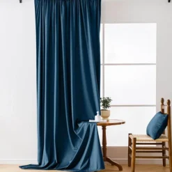 Zasłony zaciemniające na taśmie Cotton World Velvet na taśmie 140x250 cm turkusowe