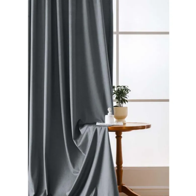 Zasłony zaciemniające na taśmie Cotton World Velvet na taśmie 140x250 cm stalowe