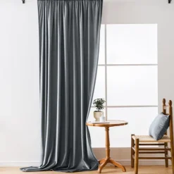 Zasłony zaciemniające na taśmie Cotton World Velvet na taśmie 140x250 cm stalowe