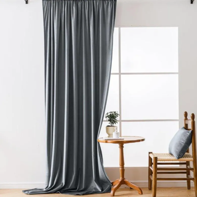 Zasłony zaciemniające na taśmie Cotton World Velvet na taśmie 140x250 cm stalowe