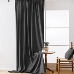 Zasłony zaciemniające na taśmie Cotton World Velvet na taśmie 140x250 cm grafit