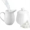 Zestaw cukiernica i mlecznik porcelana Bianco dzbanuszek na mleko śmietankę