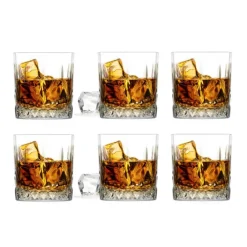 Zestaw do whisky karafka szklana 850 ml + 6 grubych szklanek 280 ml