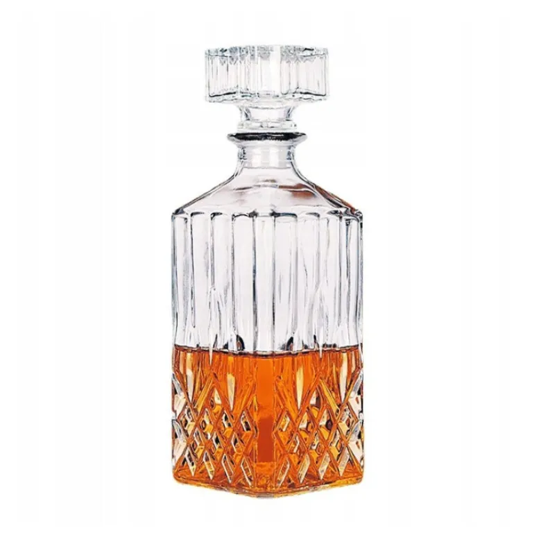 Zestaw do whisky karafka szklana 850 ml + 6 grubych szklanek 280 ml
