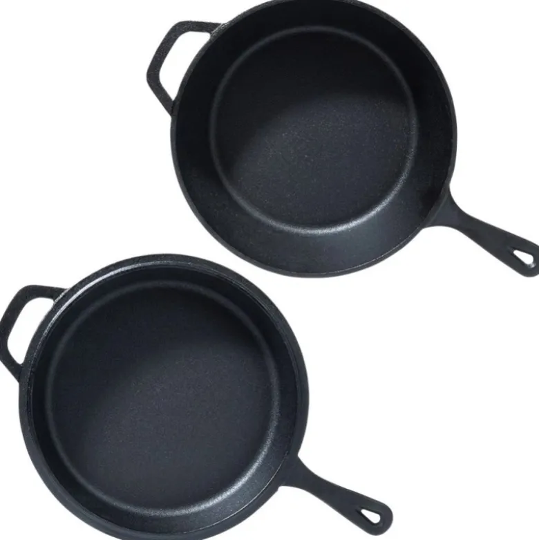 Zestaw żeliwny garnek 3.5L z patelnia 24cm z linii CAST LINE indukcje gaz ognisko Vilde