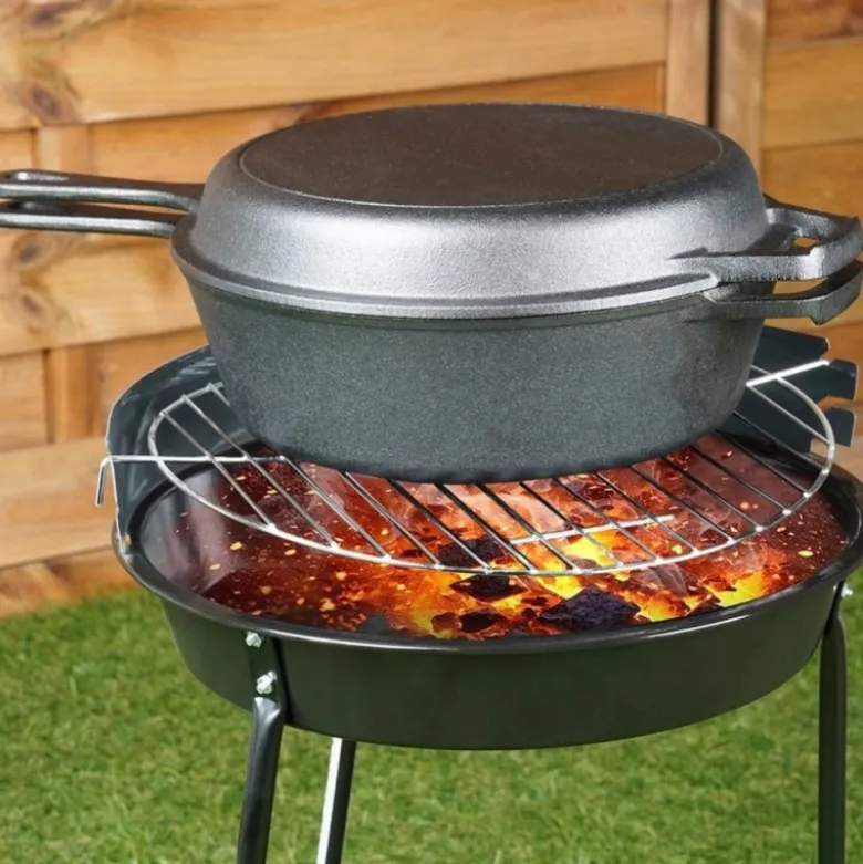 Zestaw żeliwny garnek 3.5L z patelnia 24cm z linii CAST LINE indukcje gaz ognisko Vilde