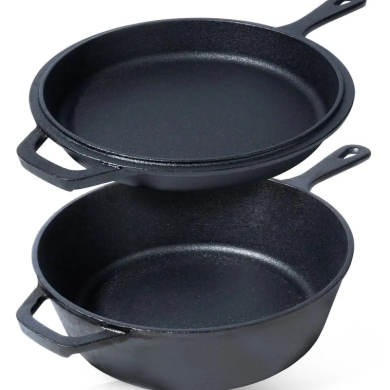 Zestaw żeliwny garnek 3.5L z patelnia 24cm z linii CAST LINE indukcje gaz ognisko Vilde