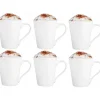 Zestaw 6 kubków ceramicznych białych Glasmark Maja 250 ml