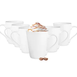 Zestaw 6 kubków ceramicznych białych Glasmark Maja 250 ml