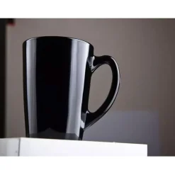 Zestaw 6 kubków szklanych czarnych Glasmark Ala 300 ml