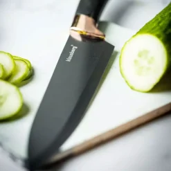 Zestaw noży kuchennych w bloku czarny marmur komplet 6 elementowy Klausberg KB 7768