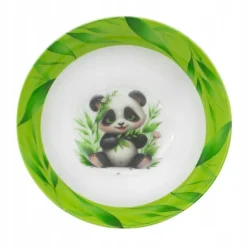 Zestaw obiadowy porcelana dla dzieci Bella Fiore 4 elementy Panda kubek talerzyk miseczka kieliszek na jajko