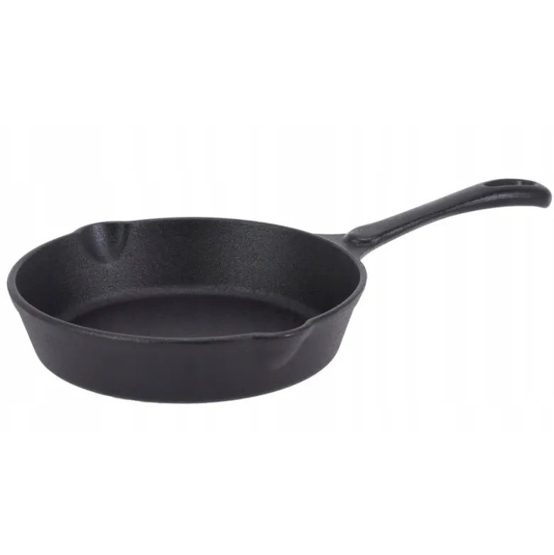 Zestaw 3 patelnie żeliwne 20/25/30 cm GierekHoff Żeliwna Tradycja ciężkie głębokie indukcja gaz ognisko grill GH 8002