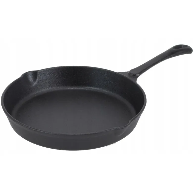 Zestaw 3 patelnie żeliwne 20/25/30 cm GierekHoff Żeliwna Tradycja ciężkie głębokie indukcja gaz ognisko grill GH 8002