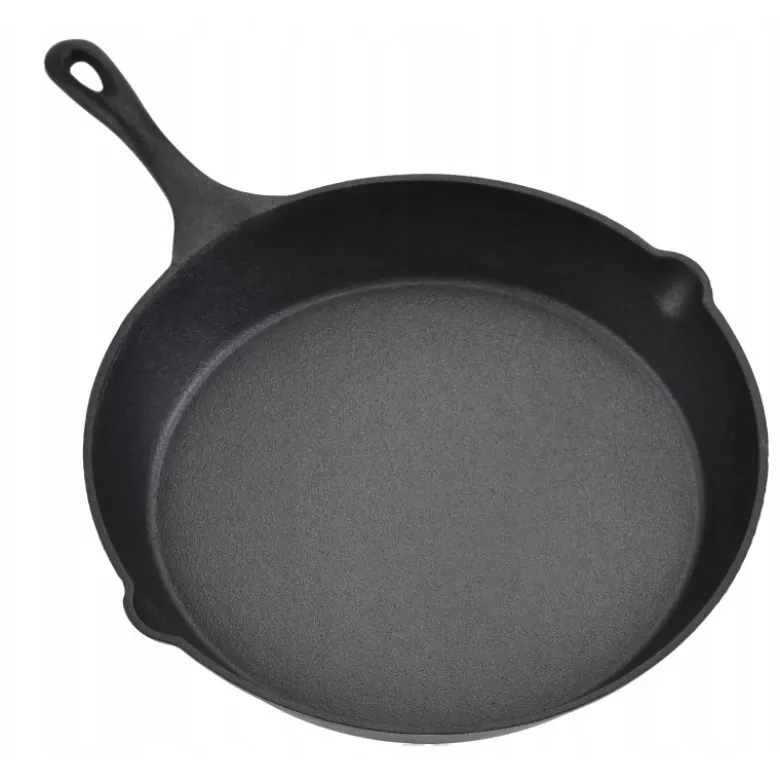 Zestaw 3 patelnie żeliwne 20/25/30 cm GierekHoff Żeliwna Tradycja ciężkie głębokie indukcja gaz ognisko grill GH 8002