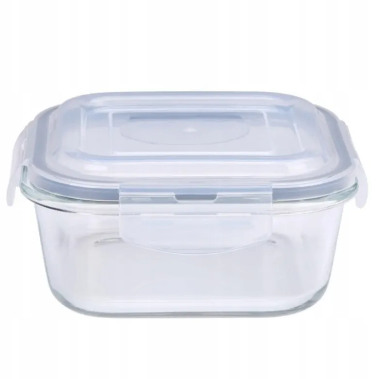 Zestaw pojemników 800/300 ml na żywność jedzenie pudełka z pokrywką lunchbox kwadratowe hermetyczne Cucinia MG Home