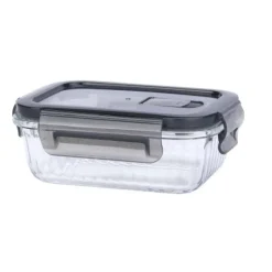 Zestaw 3 pojemników szklanych lunchbox MG Home Cucina 1500/1000/400 ml żaroodporne