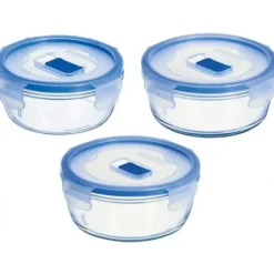 Zestaw 3 pojemników szklanych lunchbox Pure Box Active Luminarc 420/670/920 ml żaroodporne