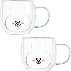 Zestaw szklanek termicznych 280 ml z uchem MG Home Królik komplet 2 sztuki 7105023185