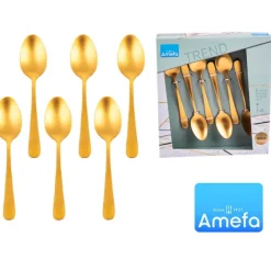 Zestaw łyżeczek deserowych Amefa 1410 Trend 6 sztuk komplet dla 6 osób złoto